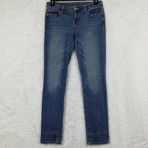 Aeropostale Womens Jeans‎ Ashley Skinny Medium Wash Stretch Whiskering Blue 8
